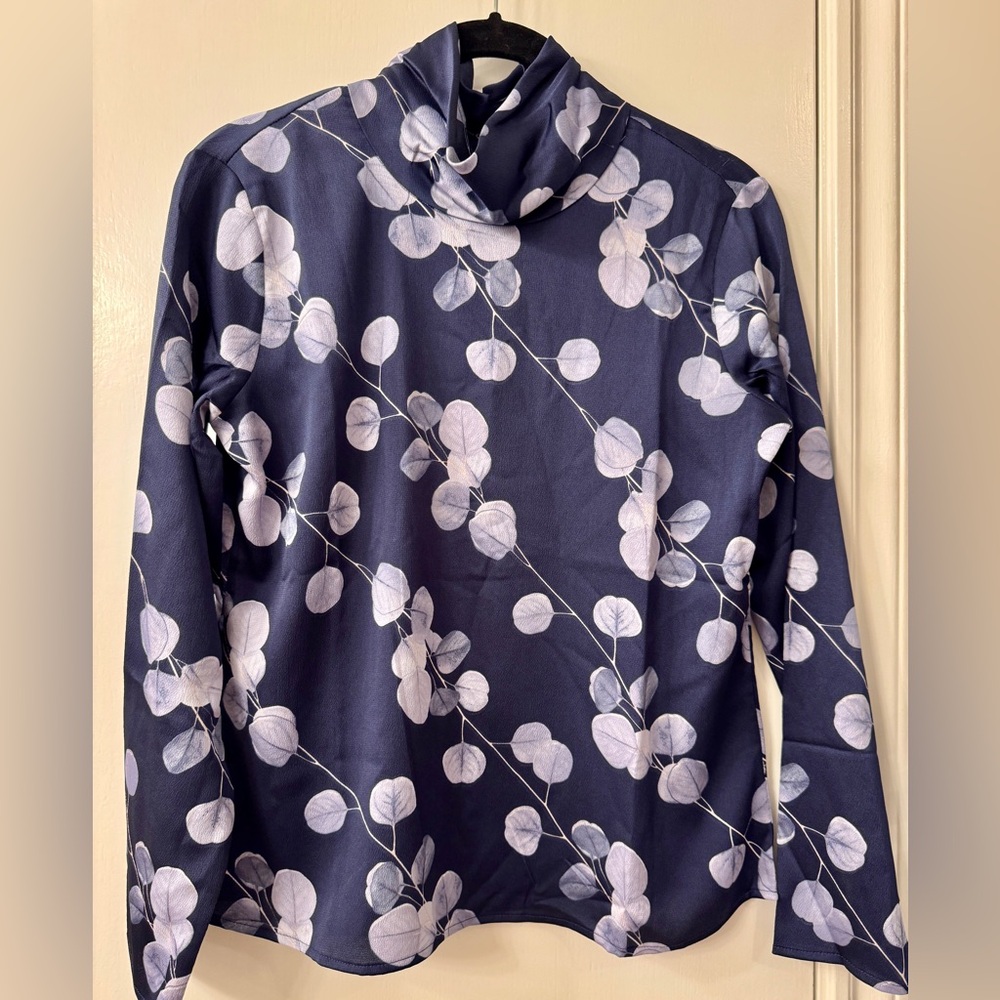 Banana Republic Mock Neck Blouse with Long Sleeves